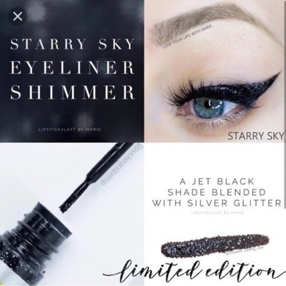 SeneGence Starry Sky Shimmer Eyeliner - Black with Silver Sparkle